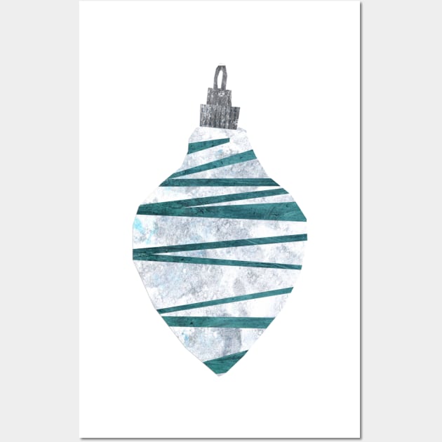 Bauble - Blue scribbly Wall Art by Babban Gaelg